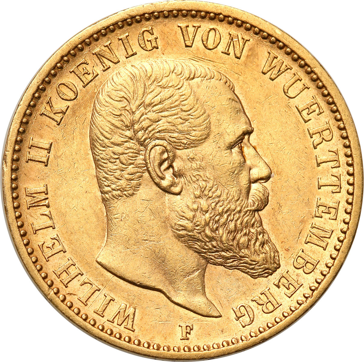 Niemcy, Wirtembergia. Wilhelm II. 20 marek 1897, F, Stuttgart